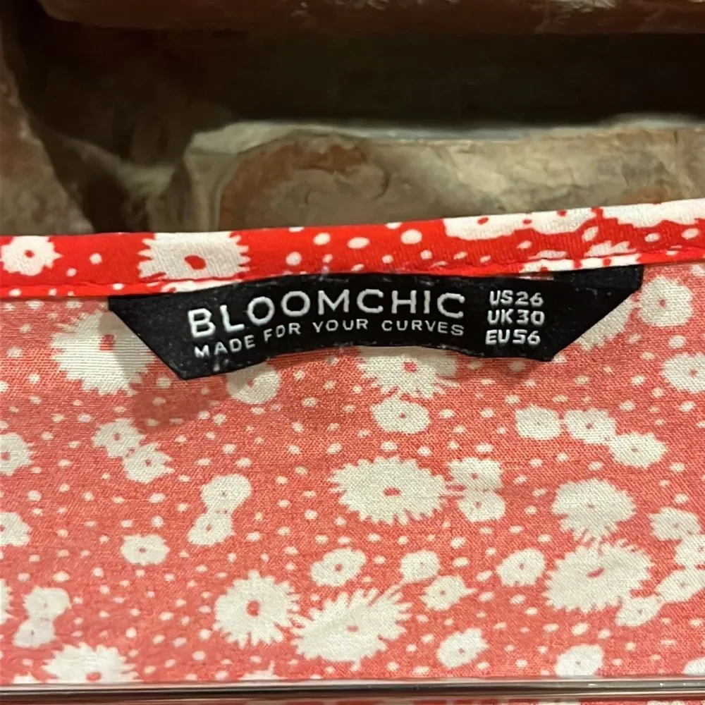 Bloomchic Red Floral Long Sleeve Tunic